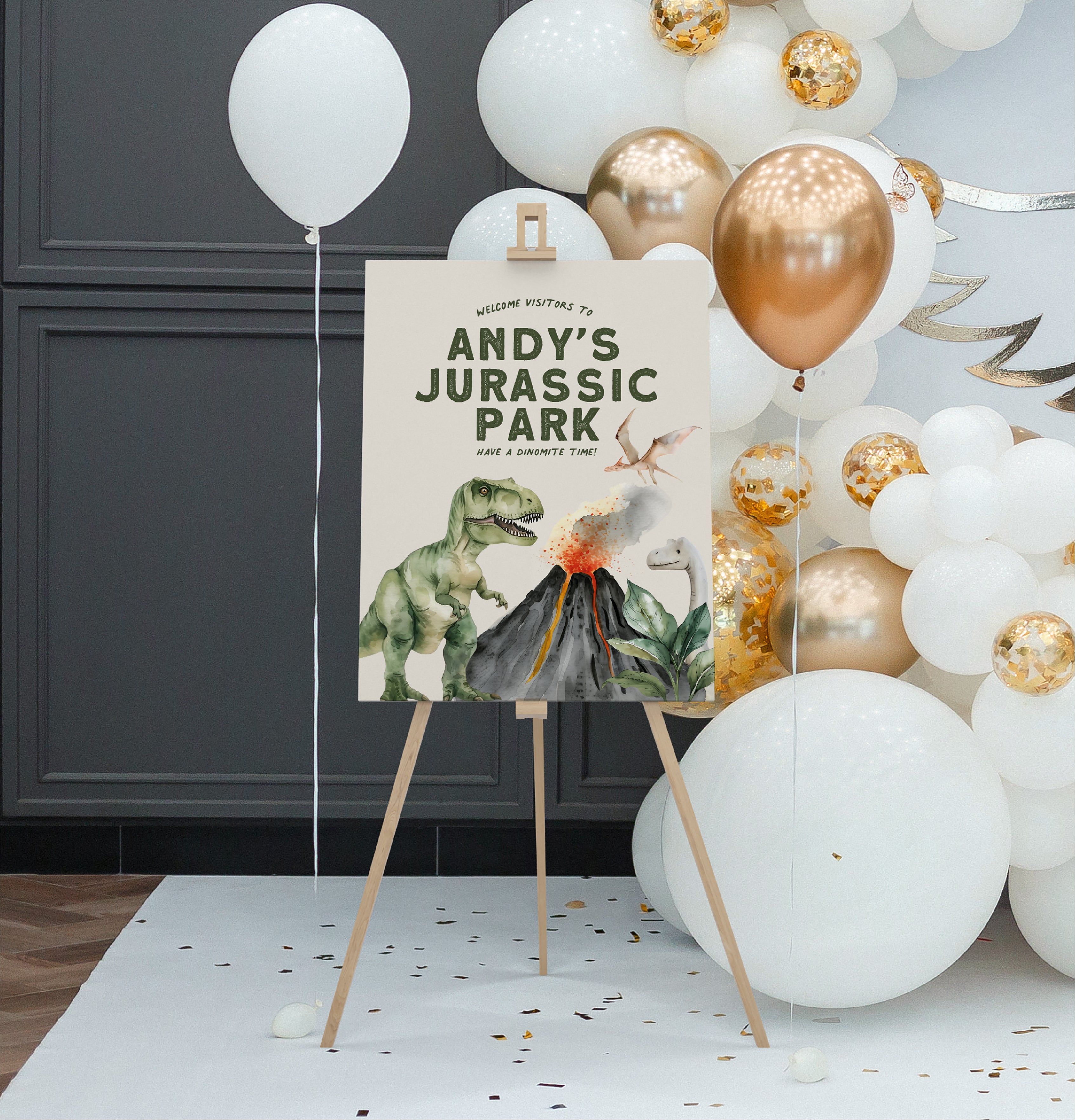Dinosaur Party Printables Editable Instant Download 214