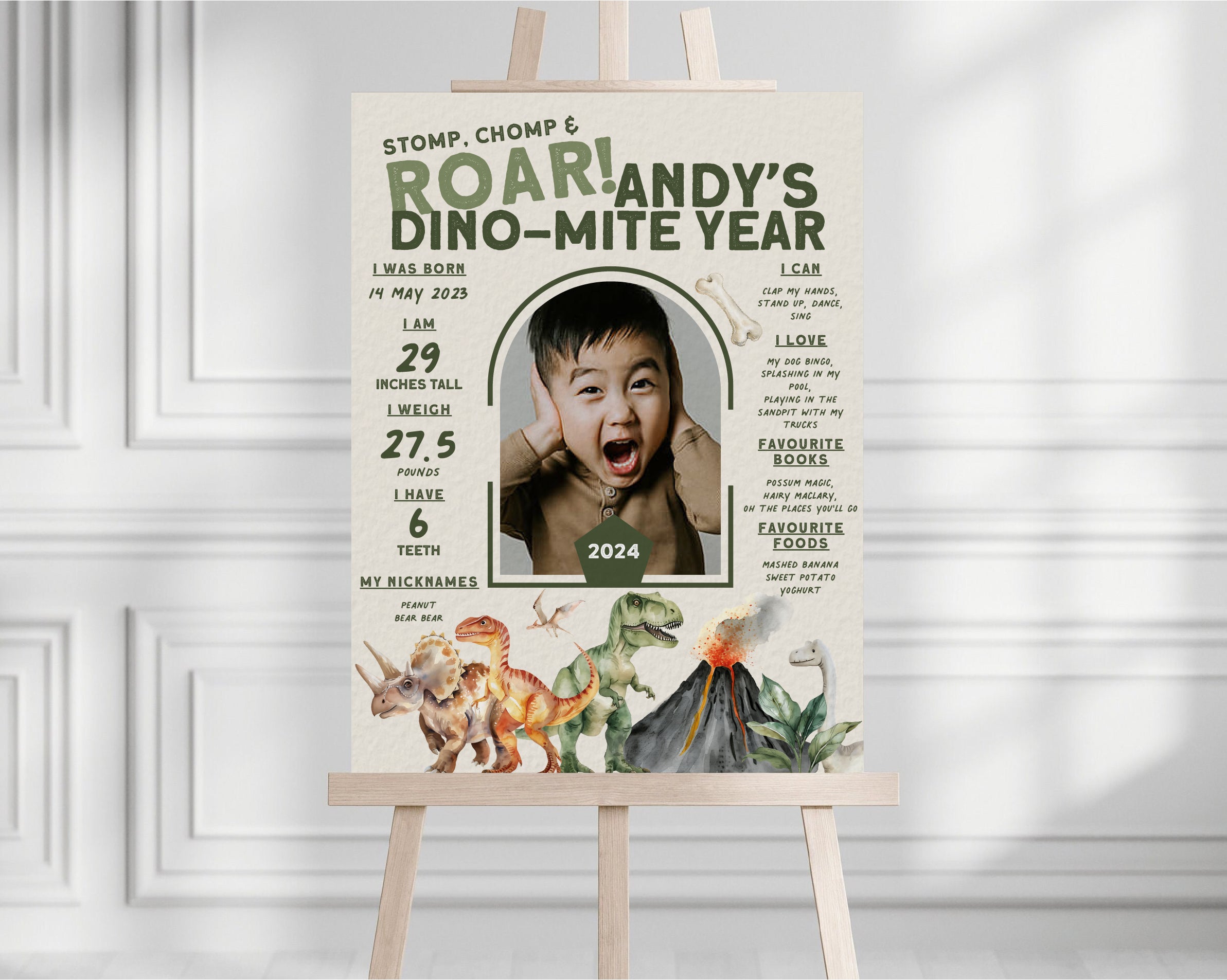 Dinosaur Party Printables Editable Instant Download 214