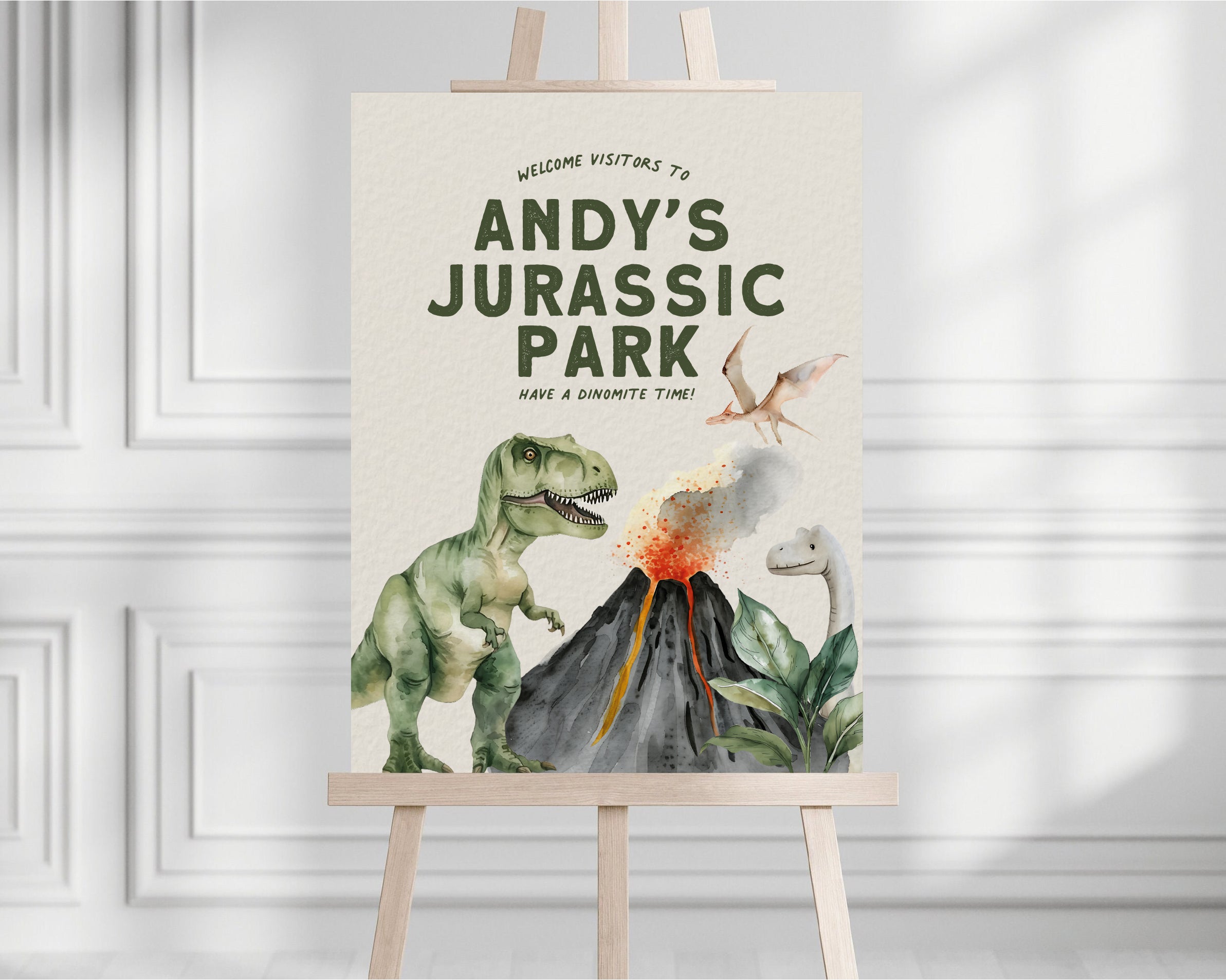 Dinosaur Party Printables Editable Instant Download 214