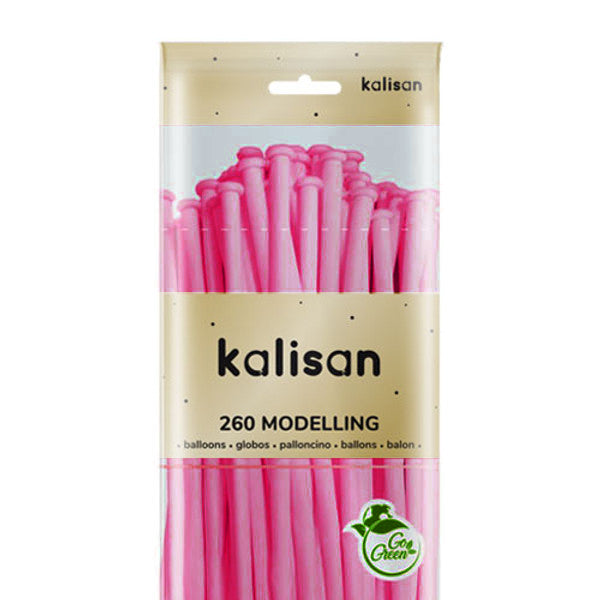 Kalisan Latex Fuchsia Pink 100/260M Modelling Balloons Kalisan