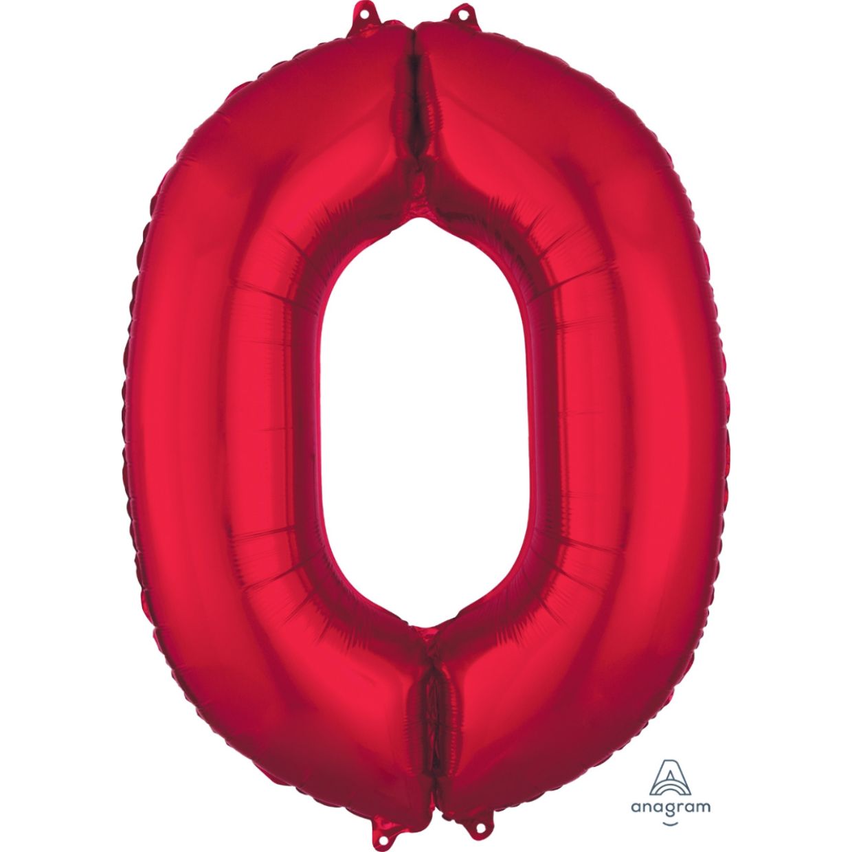 Number 0 Red Foil Balloon 86cm Anagram