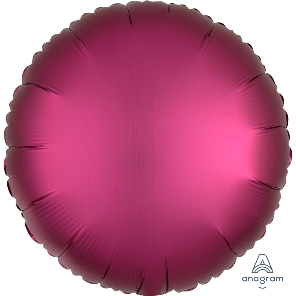 (2 Pack) Anagram Foil Solid Colour Round 45cm (18") Satin Luxe Pomegranate