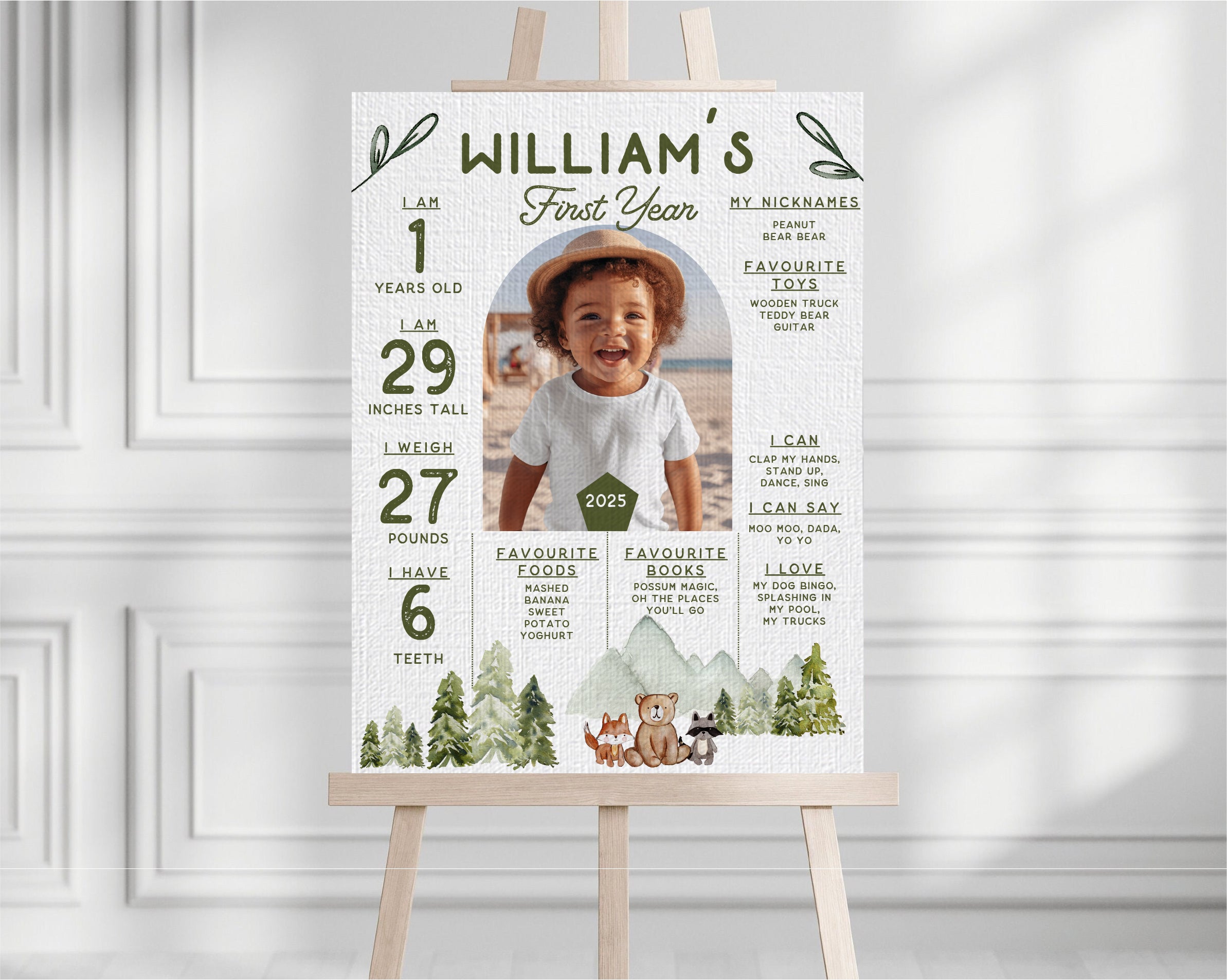 Explore Woodland Forest Party Printables Editable Instant Download 612