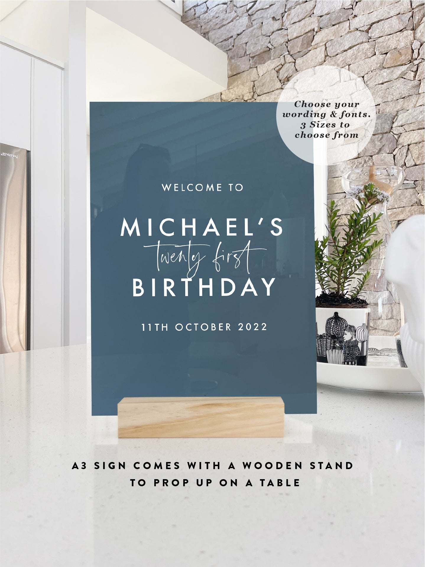 Wedding Welcome Sign, Acrylic Sign, Event Signage, Wedding Decor, Baby Shower, Engagement, Birthday Party – Bluestone Party Love