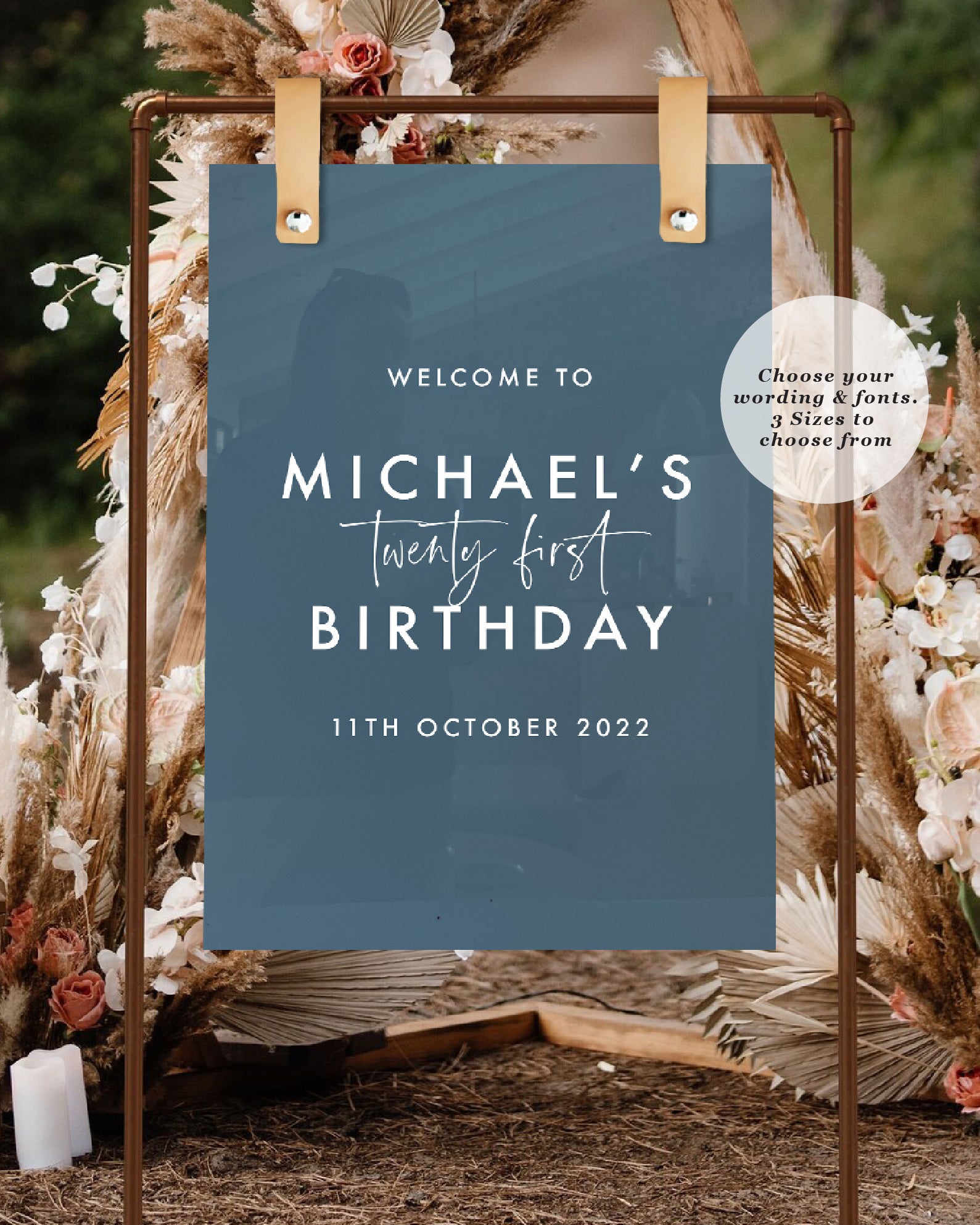 Wedding Welcome Sign, Acrylic Sign, Event Signage, Wedding Decor, Baby Shower, Engagement, Birthday Party – Bluestone Party Love
