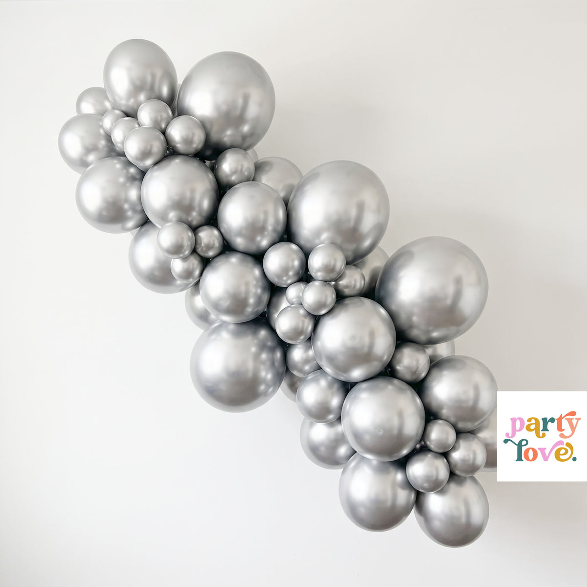 Anagram Satin Luxe Silver Latex Balloons