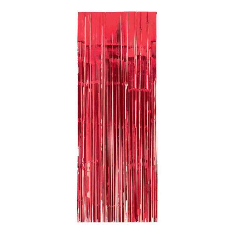 Metallic red curtain