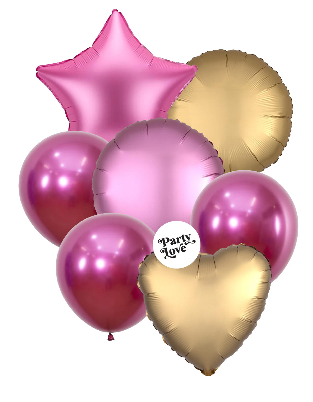 Pink and Gold Balloon Bouquet Party Love