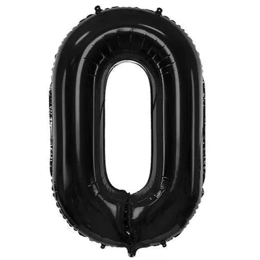 Black Foil Number 0 Balloon 86cm Party Deco
