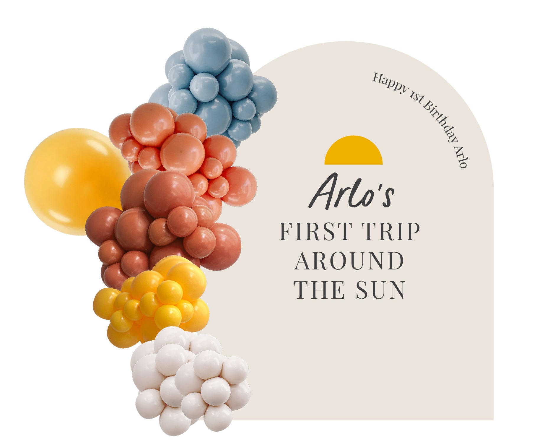 Bohemian Sundown First trip around the sun Balloon Garland Kit