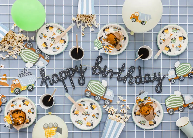 Construction Concrete Mixer Napkins Party Deco
