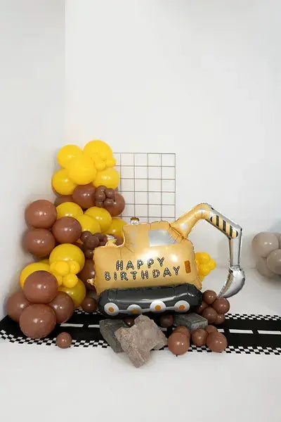 Construction Foil balloon Excavator, mix, 49x76.5 cm Party Deco