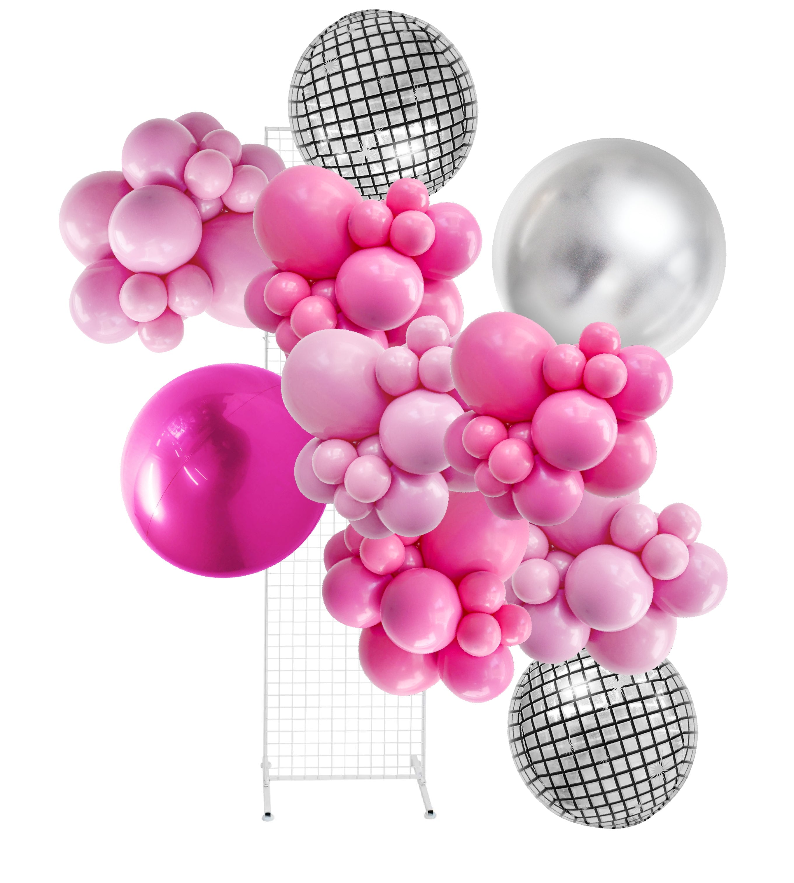Disco Ball Pink Balloon Garland Kit Party Love Balloons