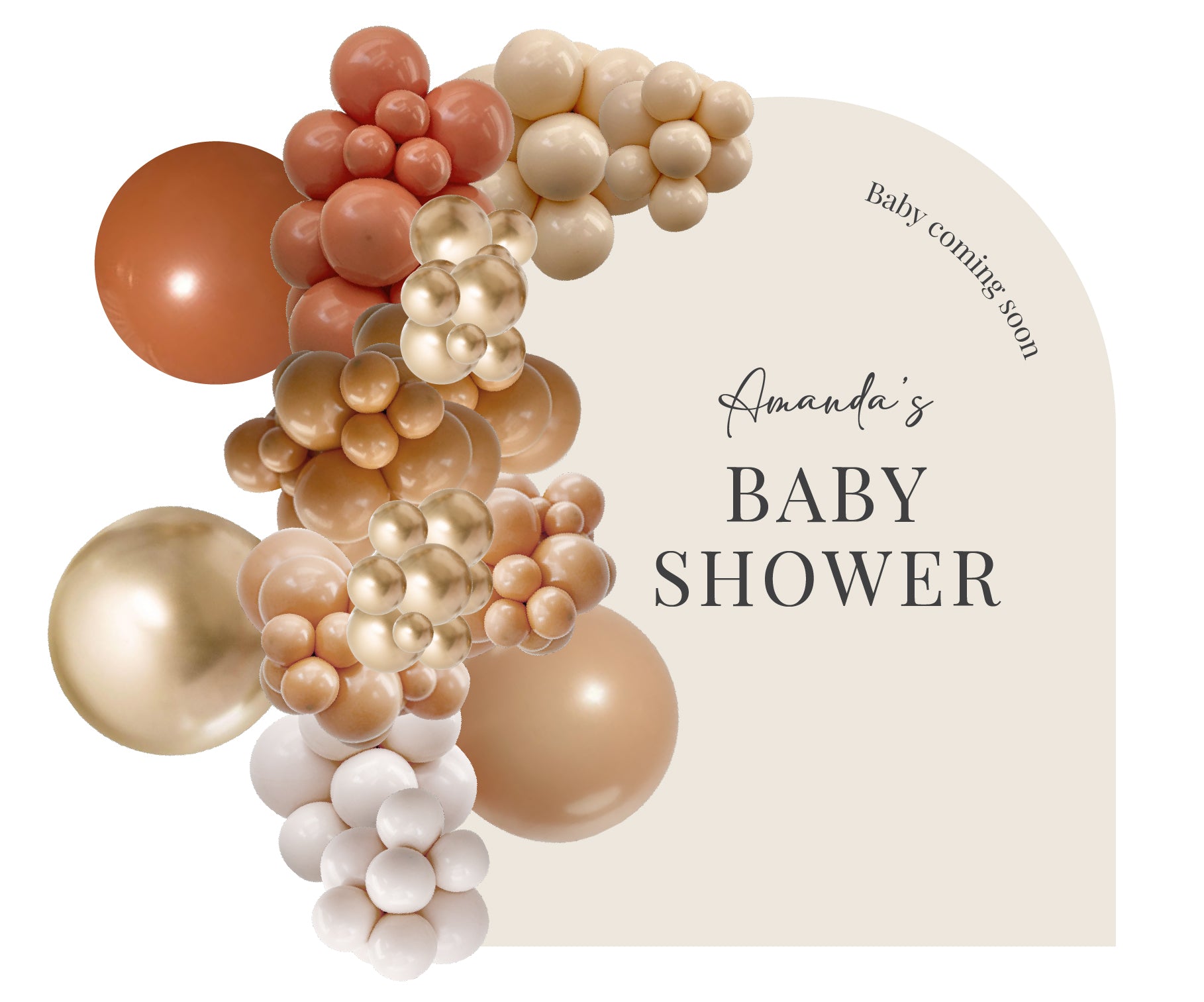 Desert Luxe – Gold, Brown Hue Rust Balloon Garland Kit