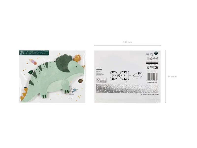 Dinosaur Triceratops Napkins Party Deco