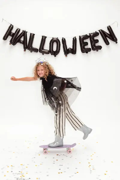 Halloween Foil Balloon, 280x46 cm, Black Party Deco