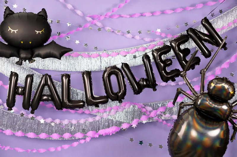 Halloween Foil Balloon, 280x46 cm, Black Party Deco