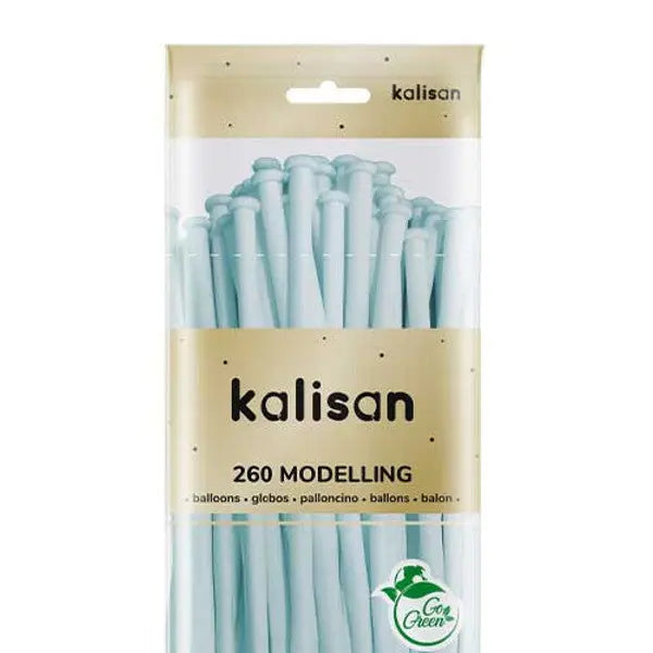 Kalisan Macaron Baby Blue 100/260M Modelling Latex Balloons Kalisan