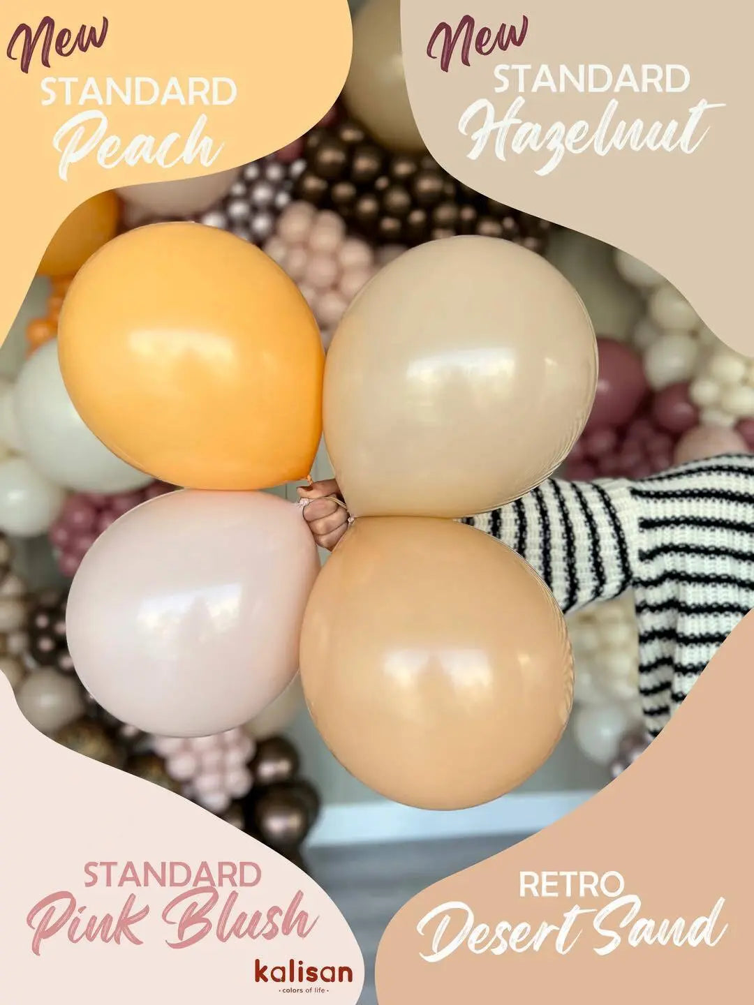 Kalisan Retro Desert Sand Latex Balloons Kalisan