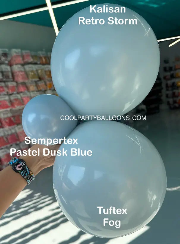 Kalisan Retro Storm Blue Latex Balloons Kalisan