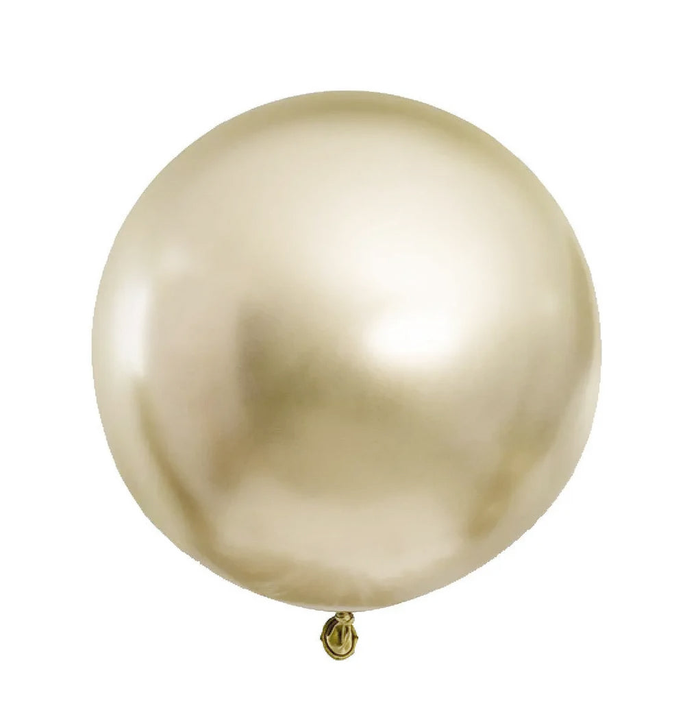 Mirror White Gold Kalisan Latex Balloons Kalisan
