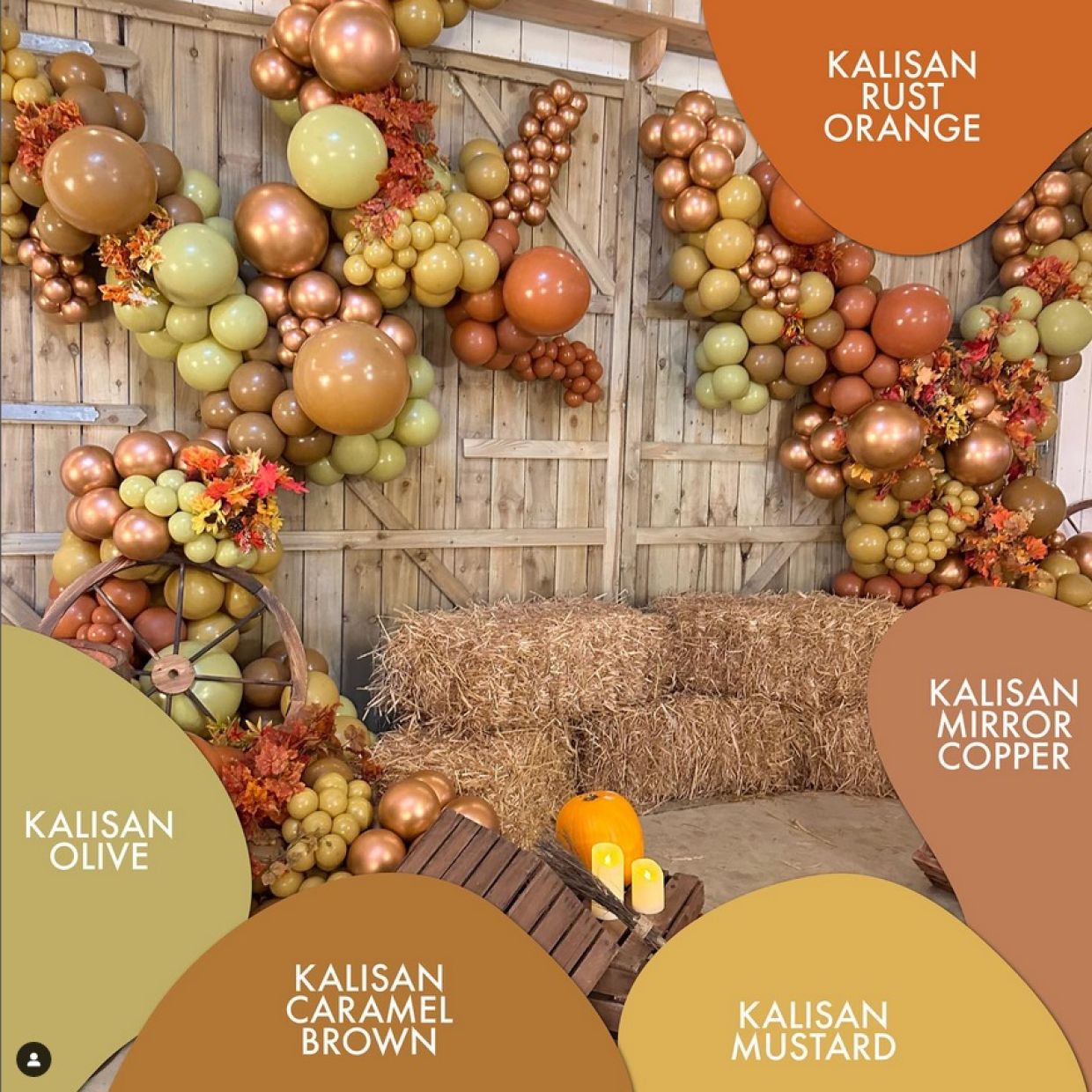 Kalisan Retro Rust Burnt Orange Latex Balloons Kalisan