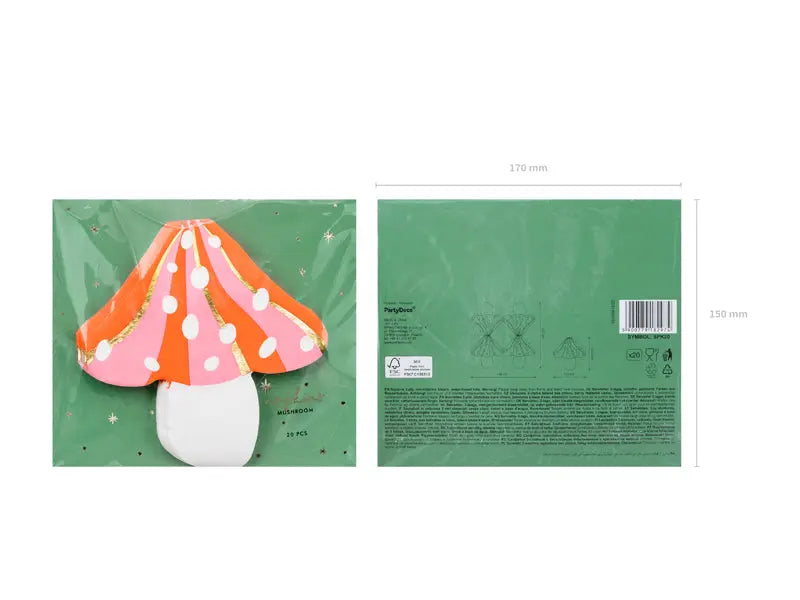Mushroom Napkins Party Deco