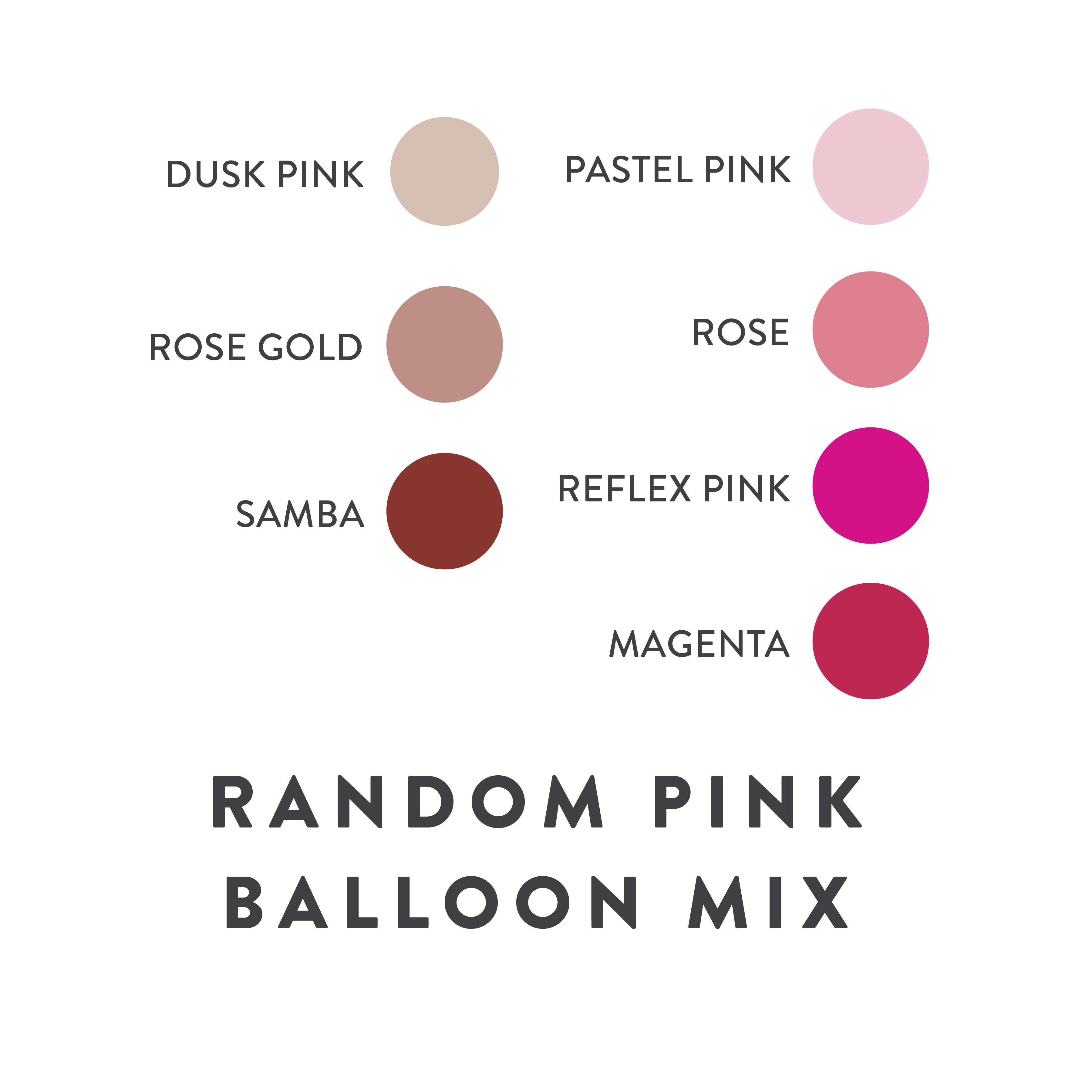 Random Pink Mix Latex Balloons Qualatex Latex