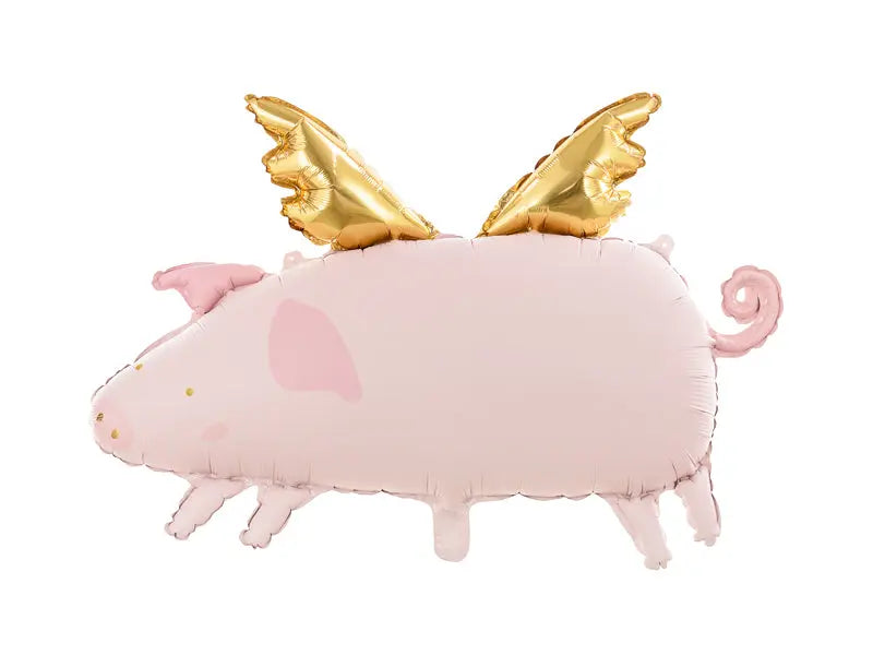 Party Deco Foil Shape Pig with Wing (70cm x 45cm) Party Deco