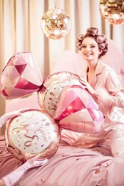 Party Deco Foil Shape She Said Yes Ring Balloon 72cm Party Deco