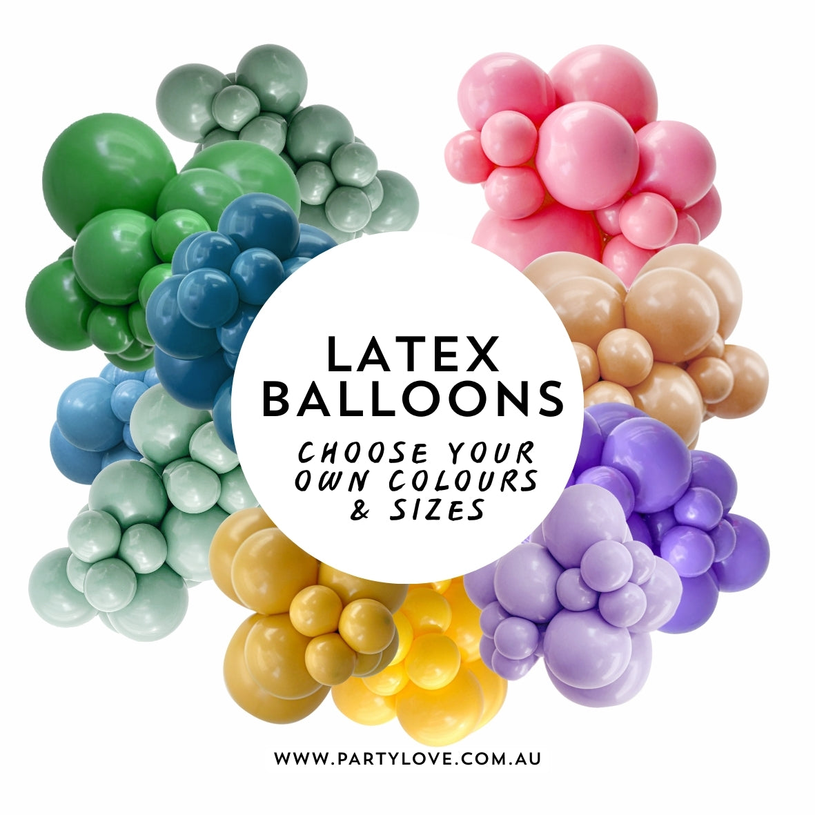 Latex Balloon (per Balloon) – Choose your own Colours & Sizes