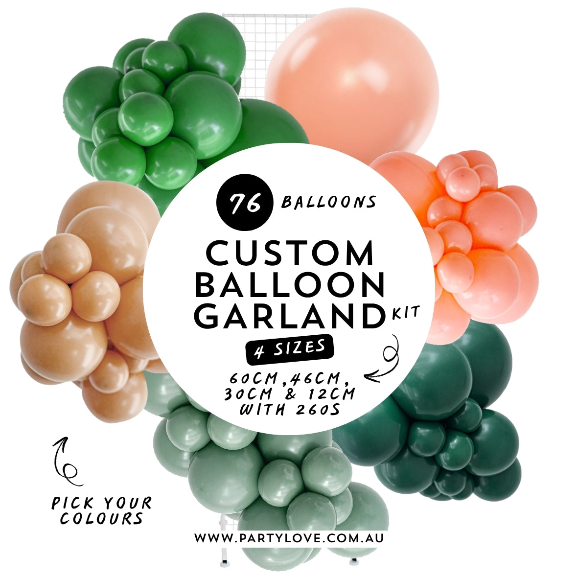 Design My Own Balloon Garland, Garland Arch Kit