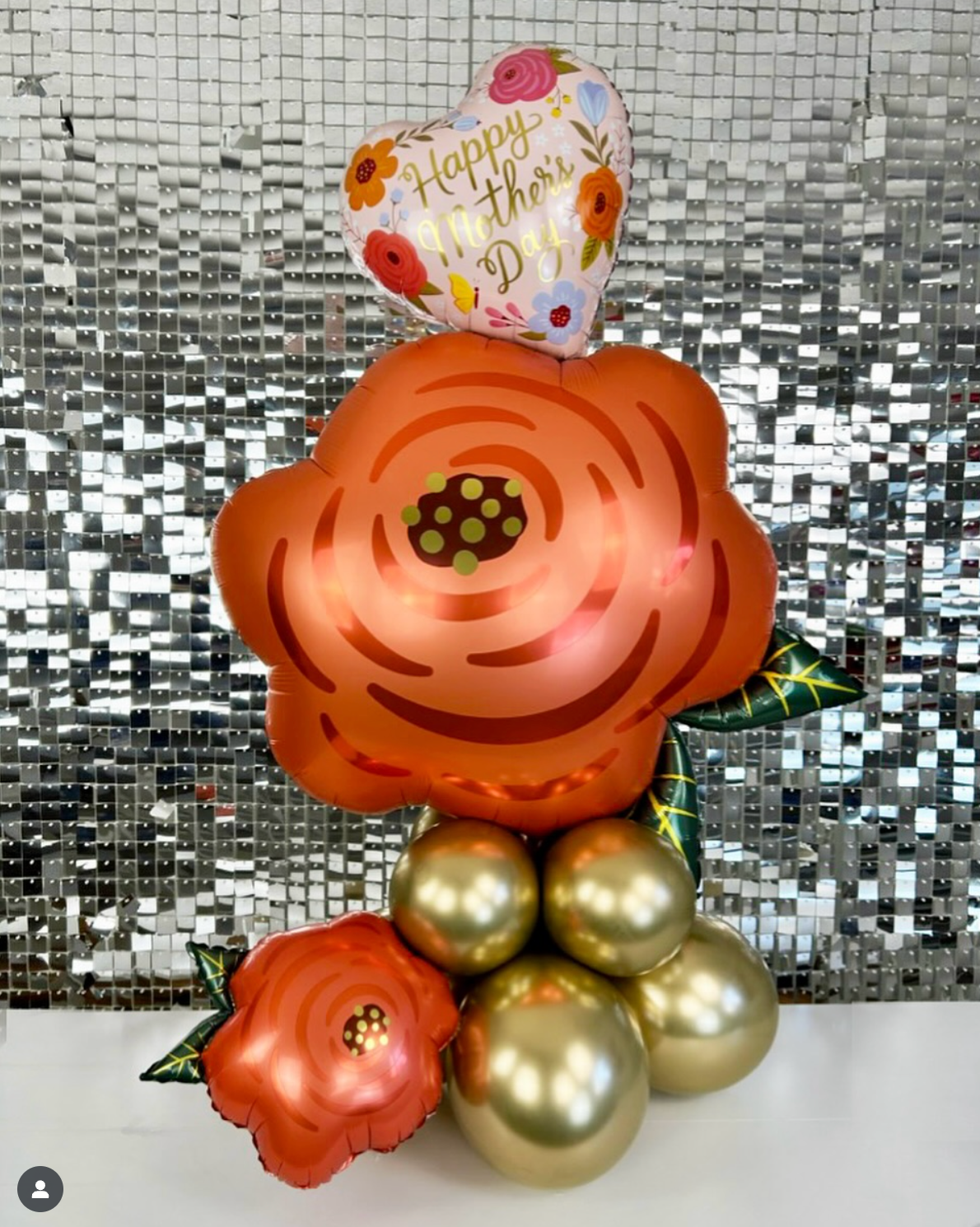Flower foil balloon 83cm