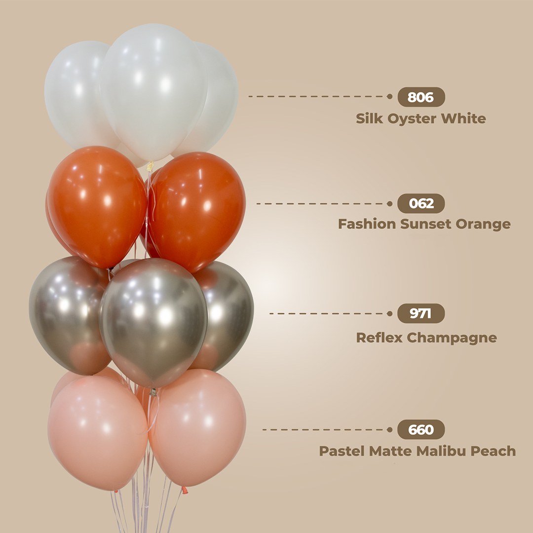 Sempertex Reflex Gold 970 Latex Balloons Sempertex