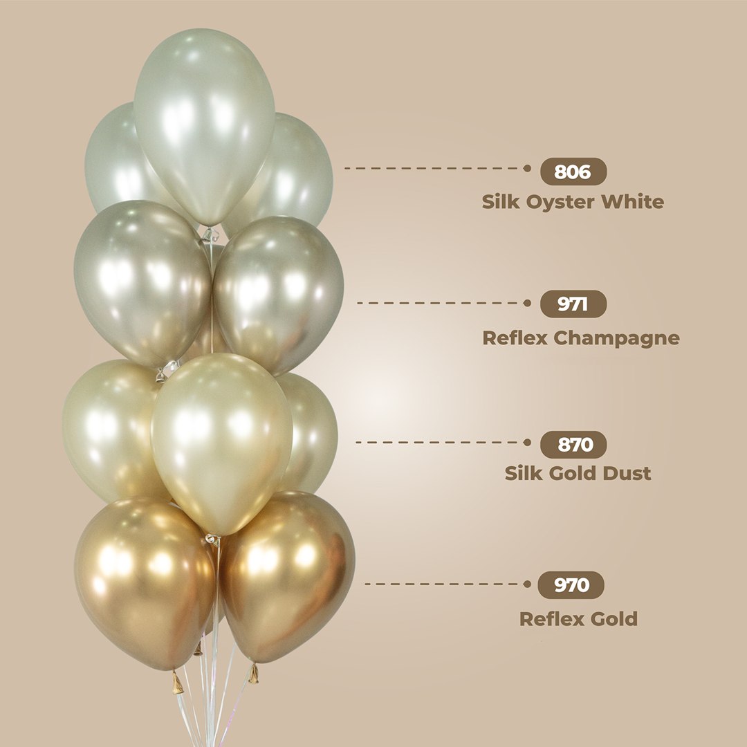 Sempertex Reflex Gold 970 Latex Balloons Sempertex
