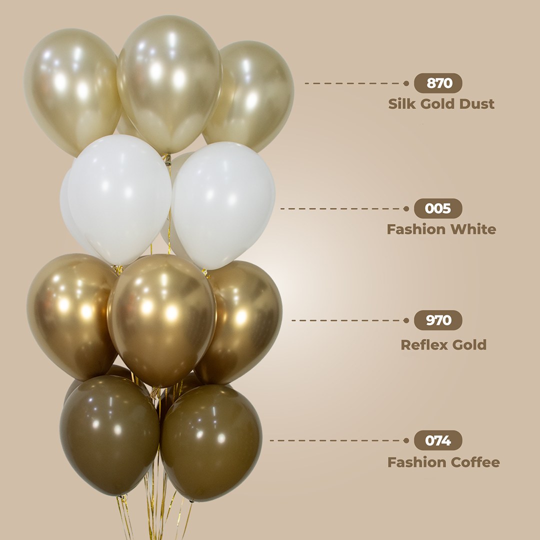 Sempertex Reflex Gold 970 Latex Balloons Sempertex
