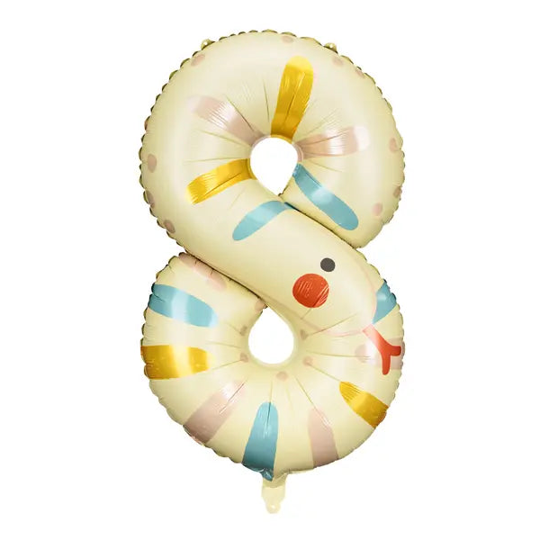 Snake Foil Balloon Number 8, 88cm Party Deco