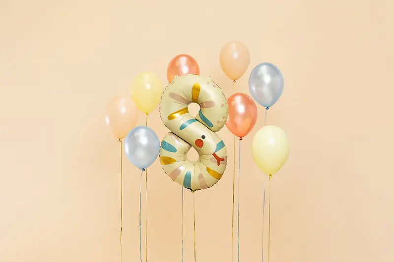 Snake Foil Balloon Number 8, 88cm Party Deco