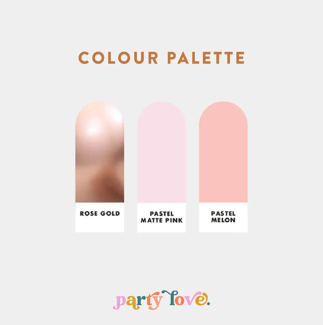 Sorbet – Pink Rose Gold Balloon Garland Kit Party Love Balloons