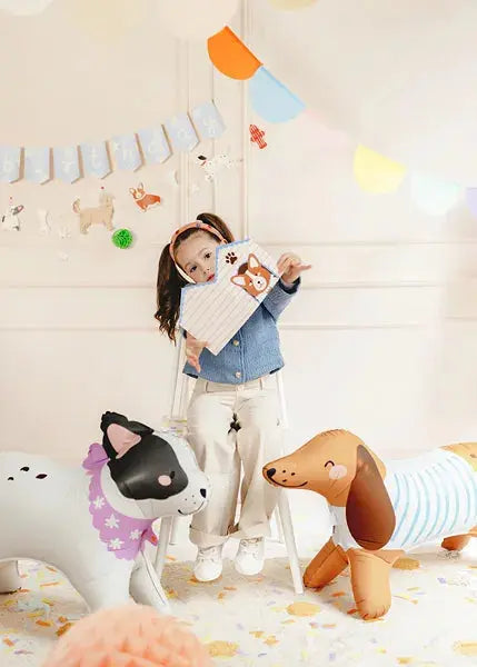 Standing Dog Foil Balloon Bulldog, 75x57 cm Party Deco