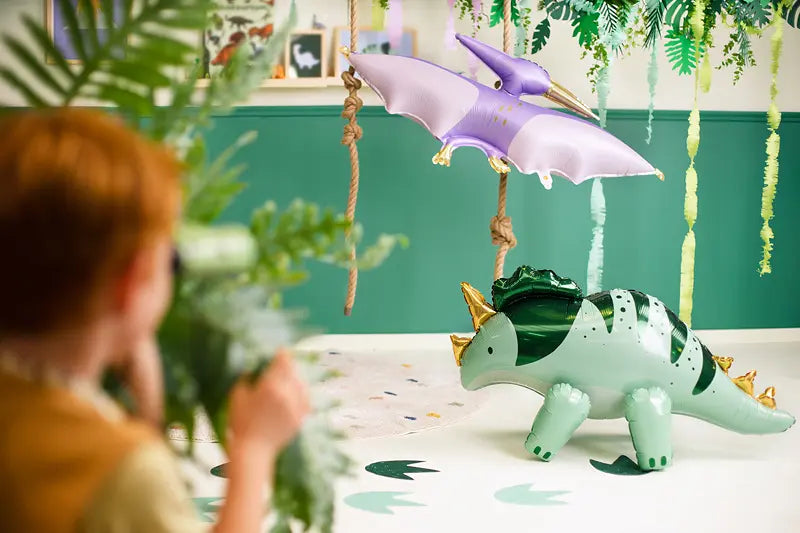 Triceratops Dinosaur standing foil balloon 101cm Party Deco