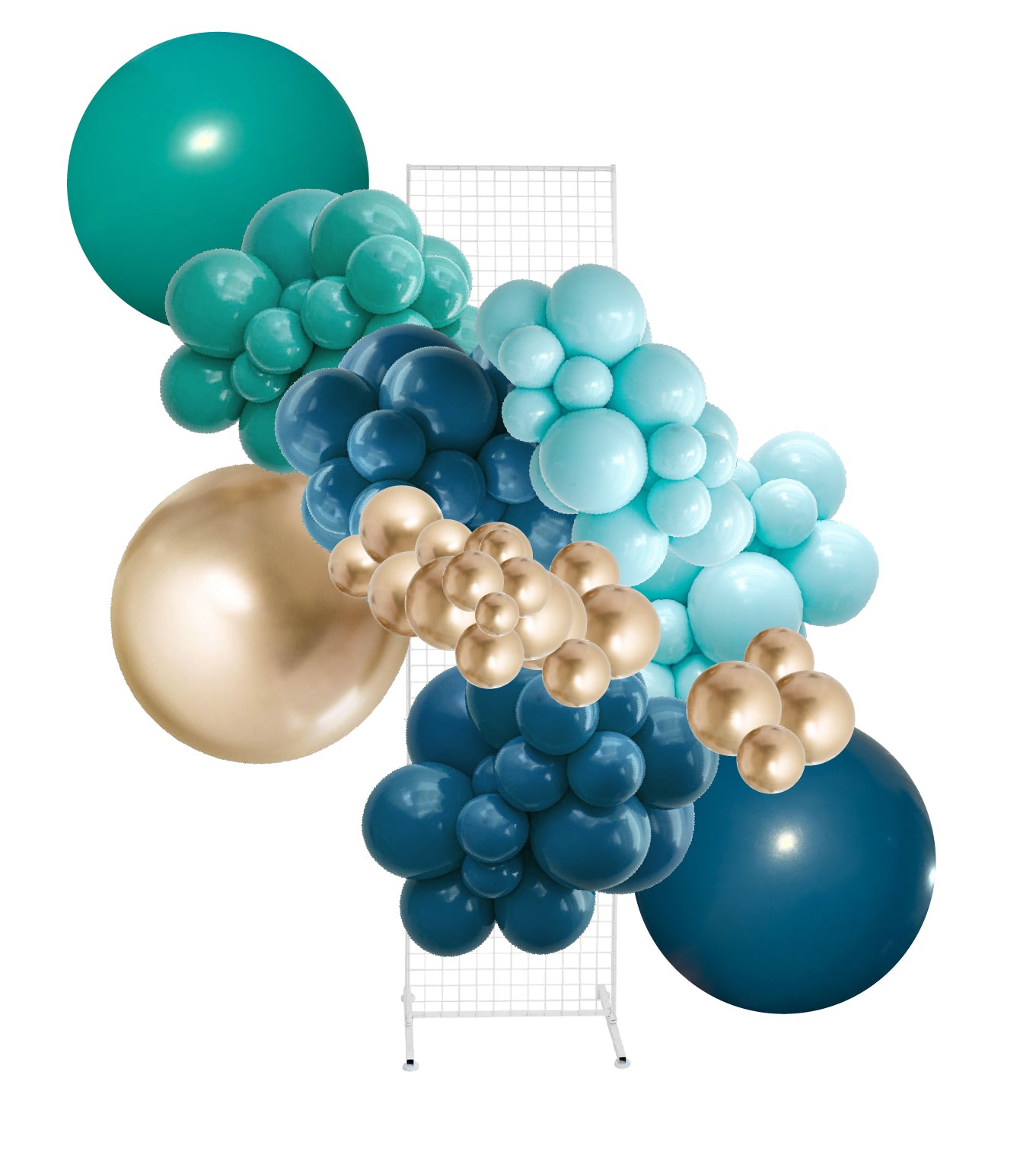 Azure – Teal Blue Gold DIY Balloon Garland Kit