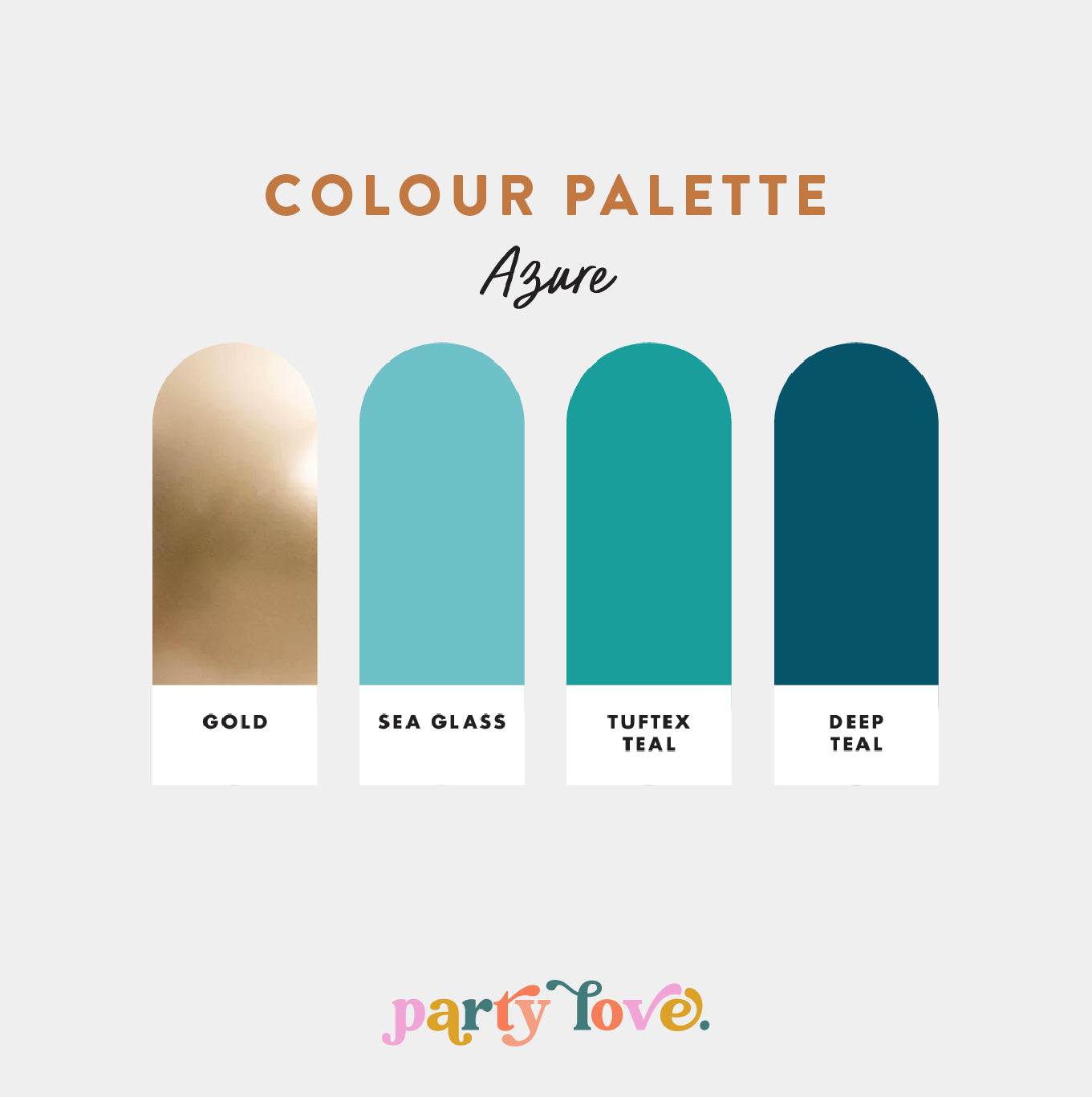 Azure – Teal Blue Gold DIY Balloon Garland Kit