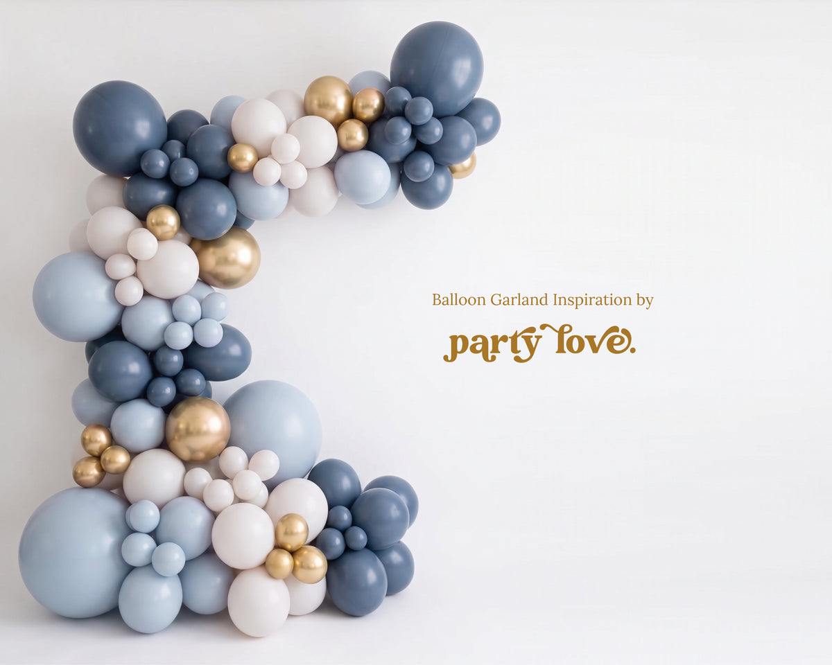 French Blue Balloon Garland Inspiration