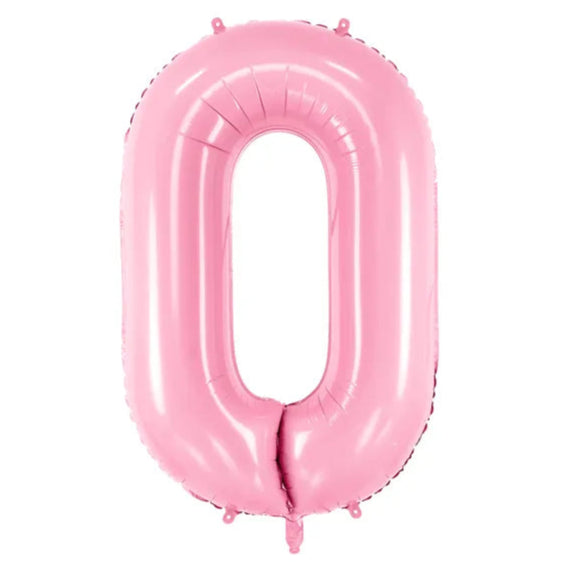 Number 0 Matte Pink (34") 86cm Anagram