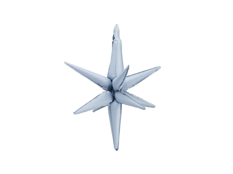 Misty Blue 3D Star Foil Balloon 50cm