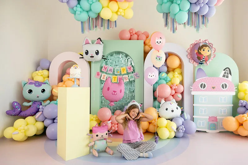 Gabby's Dollhouse Baby Box & Cat Foil Balloons, 43x46 cm and 35x37 cm