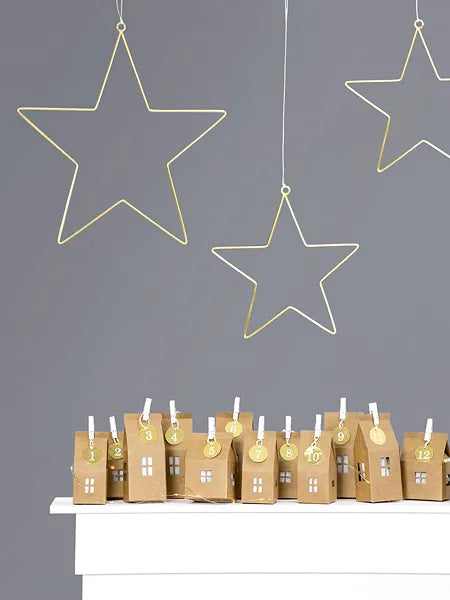 Kraft Houses Christmas Advent Treat Boxes