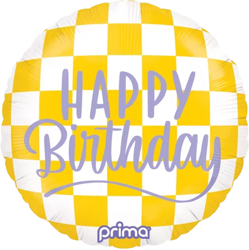 Smiley Face Checker foil balloon 46cm