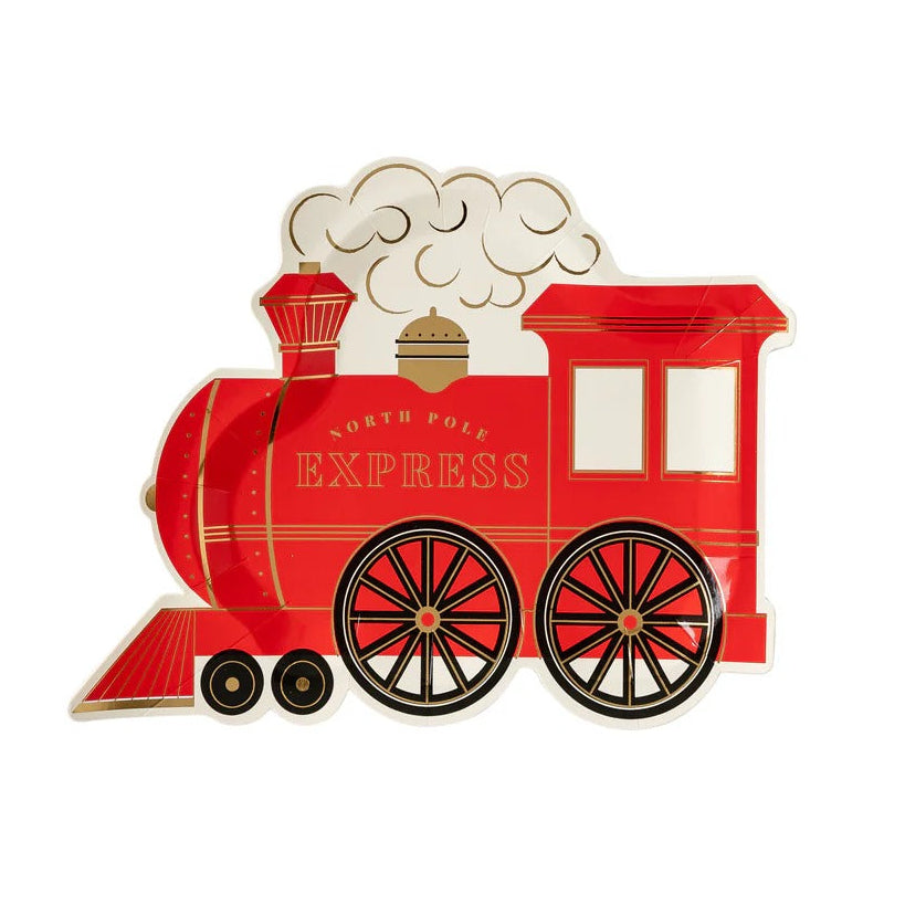 Christmas North Pole Express Train Party Plates